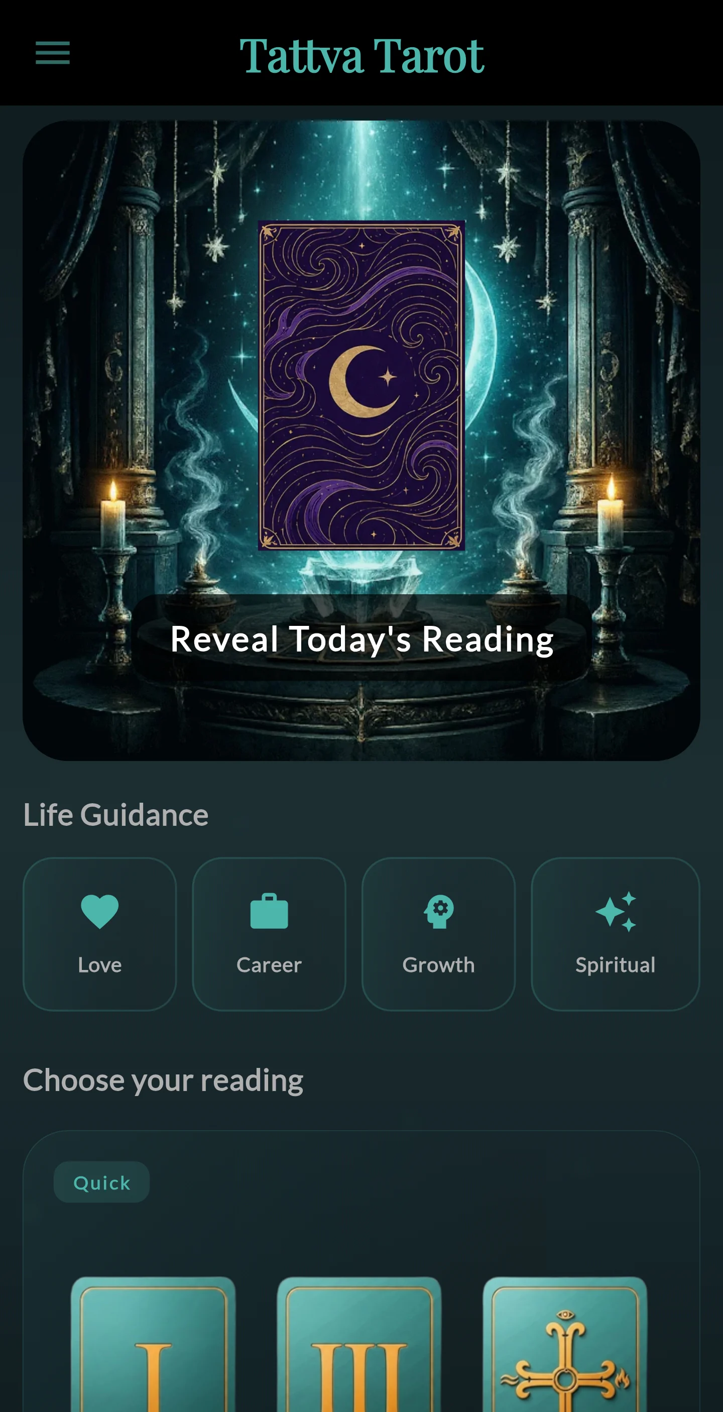 Ocean theme in Tattva Tarot